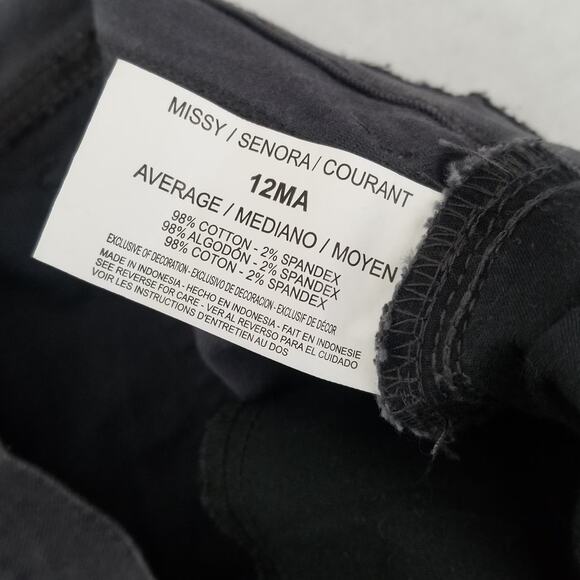 Gloria Vanderbilt Amanda Jeans, Size 12 Missy Average Gray - Picture 5 of 11